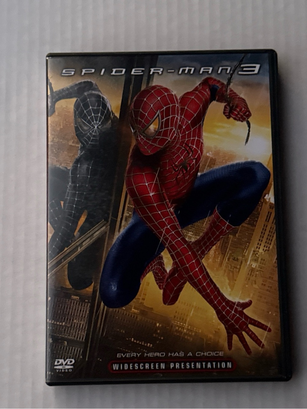 Marvel Spider-Man 3 DVD - Red, Blue, Black Artwork